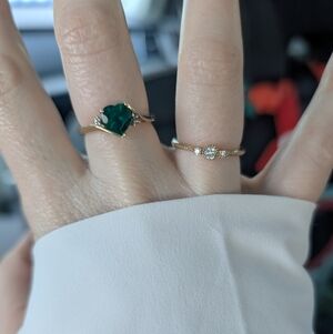 Kendra Scott ring 14k Gold diamond Victoria Crown Cut Delicate Minimal Clean